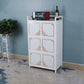 White Aluminum Frame Sideboard Tempered Glass Top Cupboard for Kitchen Clearhalo 'buffet_sideboard' 'Buffets & Sideboards' 'furn' 'furn_buffet_sideboard' 'Furniture' 'Kitchen & Dining Furniture' 5454064