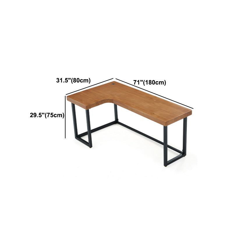 Solid Wood Home Office Tisch Industrie L-Form Arbeitstisch