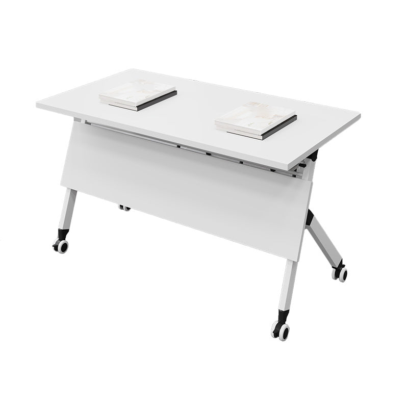 Modern Folding Office Desk with Wheels Manufactured Wood Rectangular Desk 70.9"L x 23.6"W x 29.5"H Clearhalo 'furn' 'furn_office_desk' 'Furniture' 'Office Desks' 'Office Furniture' 'office_desk' 5454210