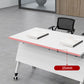 Modern Folding Office Desk with Wheels Manufactured Wood Rectangular Desk Clearhalo 'furn' 'furn_office_desk' 'Furniture' 'Office Desks' 'Office Furniture' 'office_desk' 5454211