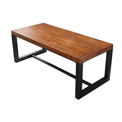 Industrial Rectangular Writing Desk Solid Wood Office Desk for Office Clearhalo 'furn' 'furn_office_desk' 'Furniture' 'Office Desks' 'Office Furniture' 'office_desk' 5454252