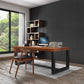 Industrial Rectangular Writing Desk Solid Wood Office Desk for Office Clearhalo 'furn' 'furn_office_desk' 'Furniture' 'Office Desks' 'Office Furniture' 'office_desk' 5454253