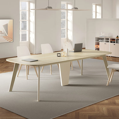 Contemporary Writing Desk Manufactured Wood Base Desk for Office 63"L x 31"W x 29"H Natural Clearhalo 'furn' 'furn_office_desk' 'Furniture' 'Office Desks' 'Office Furniture' 'office_desk' 5454309