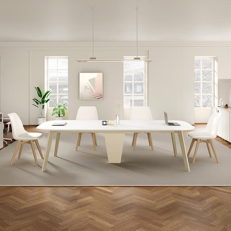 Contemporary Writing Desk Manufactured Wood Base Desk for Office Clearhalo 'furn' 'furn_office_desk' 'Furniture' 'Office Desks' 'Office Furniture' 'office_desk' 5454310