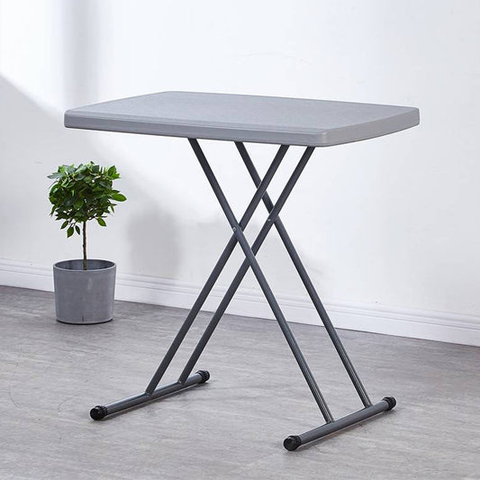 Scrivania contemporanea rettangolare in plastica per scrivania regolabile pieghevole, 29,9 "l x 19,7" w