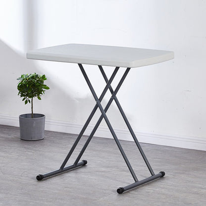 Scrivania contemporanea rettangolare in plastica per scrivania regolabile pieghevole, 29,9 "l x 19,7" w