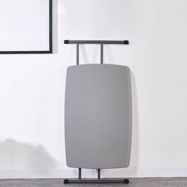 Scrivania contemporanea rettangolare in plastica per scrivania regolabile pieghevole, 29,9 "l x 19,7" w