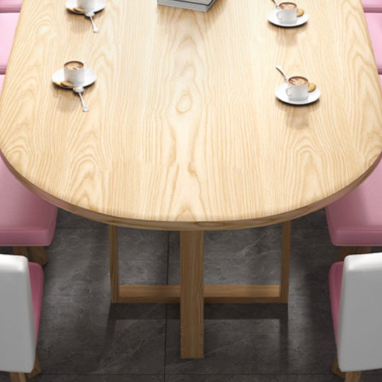 Contemporary Style Office Writing Desk Oval Wooden Writing Desk without Chair Clearhalo 'furn' 'furn_office_desk' 'Furniture' 'Office Desks' 'Office Furniture' 'office_desk' 5454353