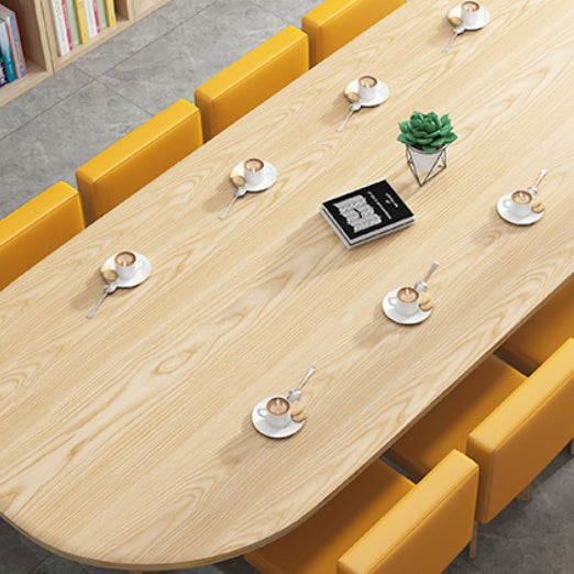 Contemporary Style Office Writing Desk Oval Wooden Writing Desk without Chair Clearhalo 'furn' 'furn_office_desk' 'Furniture' 'Office Desks' 'Office Furniture' 'office_desk' 5454354