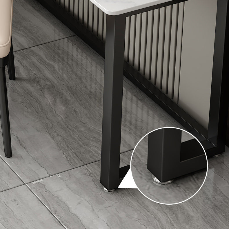 Scrivania per uffici a forma di L in stile moderno Sinterita scritta in pietra senza scaffale