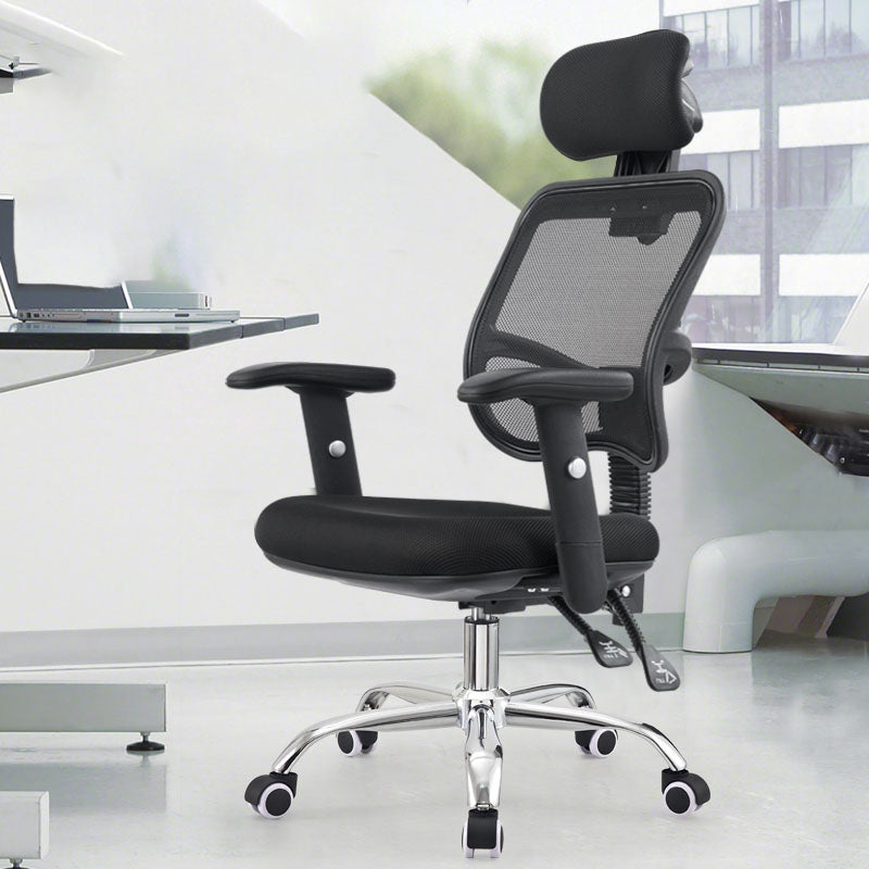 Silla de tareas de malla de estilo moderno silla de oficina ergonómica alta