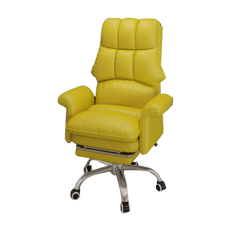 High Back Faux Leather Desk Chair Height-adjustable Office Chair for Home Office Clearhalo 'furn' 'furn_office_chair' 'Furniture' 'Office Chairs' 'Office Furniture' 'office_chair' 5454574