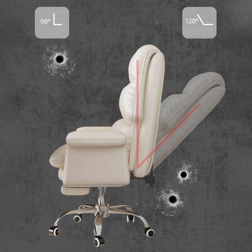 High Back Faux Leather Desk Chair Height-adjustable Office Chair for Home Office Clearhalo 'furn' 'furn_office_chair' 'Furniture' 'Office Chairs' 'Office Furniture' 'office_chair' 5454582