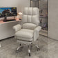 High Back Faux Leather Desk Chair Height-adjustable Office Chair for Home Office Grey With Footrest Sponge Clearhalo 'furn' 'furn_office_chair' 'Furniture' 'Office Chairs' 'Office Furniture' 'office_chair' 5454594