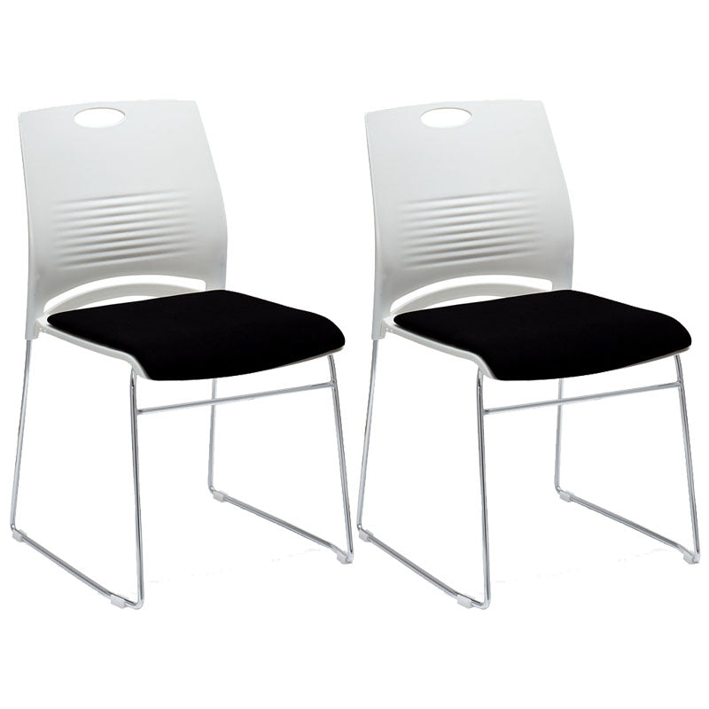 Modern Plastic Desk Chair with Low Back and Breathable AirGrid Home Office Chair Black 2 Piece Set Clearhalo 'furn' 'furn_office_chair' 'Furniture' 'Office Chairs' 'Office Furniture' 'office_chair' 5454602