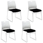 Modern Plastic Desk Chair with Low Back and Breathable AirGrid Home Office Chair Black 4 Piece Set Clearhalo 'furn' 'furn_office_chair' 'Furniture' 'Office Chairs' 'Office Furniture' 'office_chair' 5454604