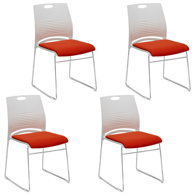 Modern Plastic Desk Chair with Low Back and Breathable AirGrid Home Office Chair Orange 4 Piece Set Clearhalo 'furn' 'furn_office_chair' 'Furniture' 'Office Chairs' 'Office Furniture' 'office_chair' 5454611