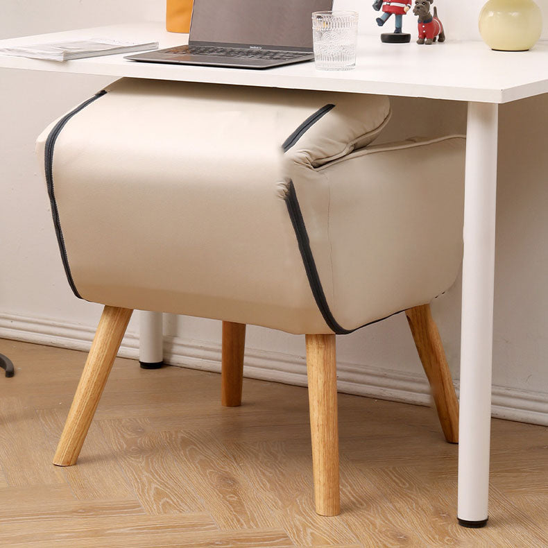 Modern Style Office Chair High Back Upholstered Task Chair with Wooden Base Clearhalo 'furn' 'furn_office_chair' 'Furniture' 'Office Chairs' 'Office Furniture' 'office_chair' 5454628