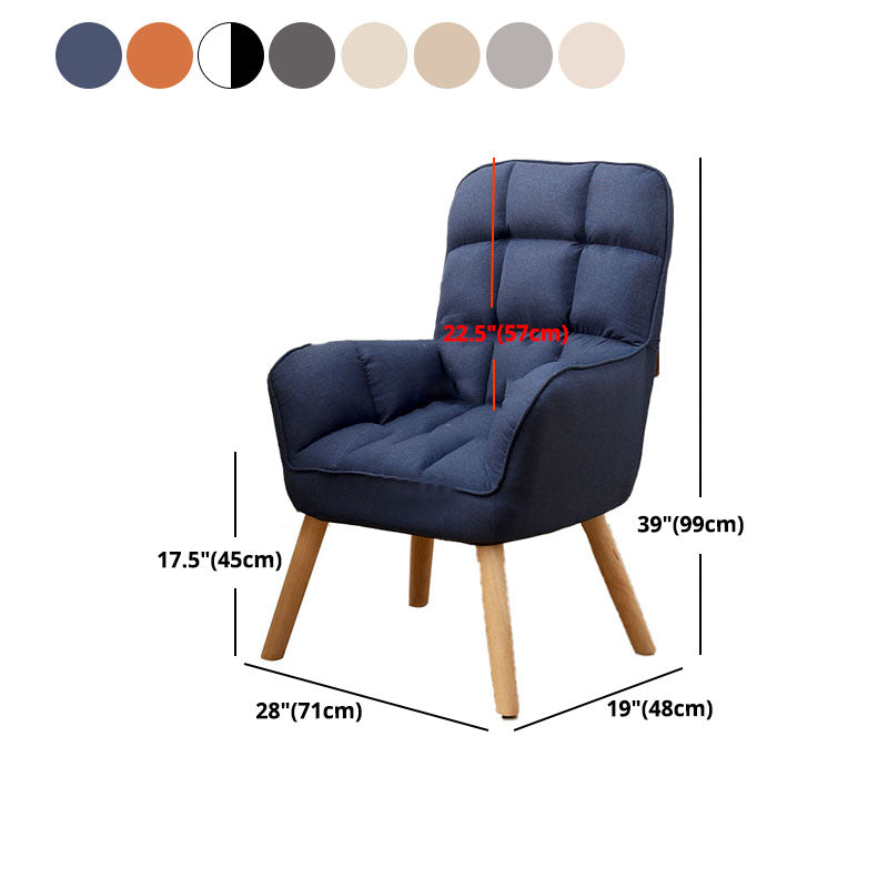 Modern Style Office Chair High Back Upholstered Task Chair with Wooden Base Clearhalo 'furn' 'furn_office_chair' 'Furniture' 'Office Chairs' 'Office Furniture' 'office_chair' 5454641