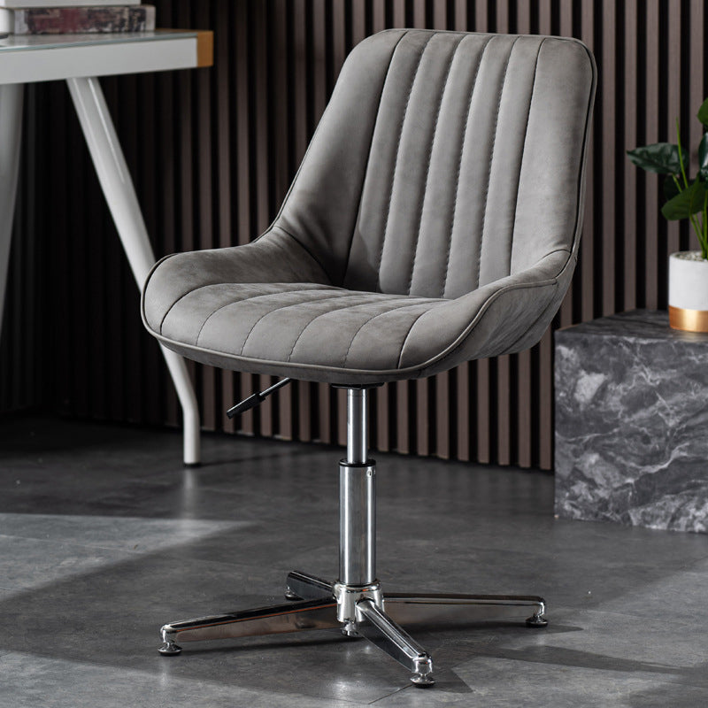 Sedia da ufficio moderna in metallo con schienale medio e altezza del sedile regolabile