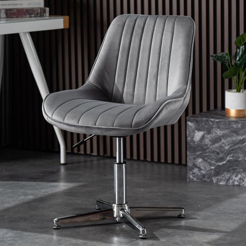 Sedia da ufficio moderna in metallo con schienale medio e altezza del sedile regolabile