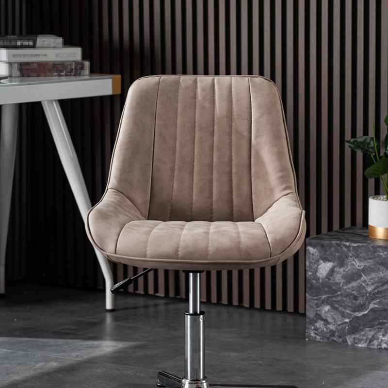 Sedia da ufficio moderna in metallo con schienale medio e altezza del sedile regolabile