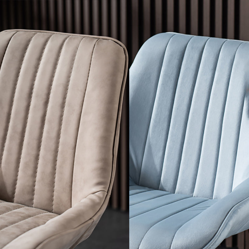 Sedia da ufficio moderna in metallo con schienale medio e altezza del sedile regolabile