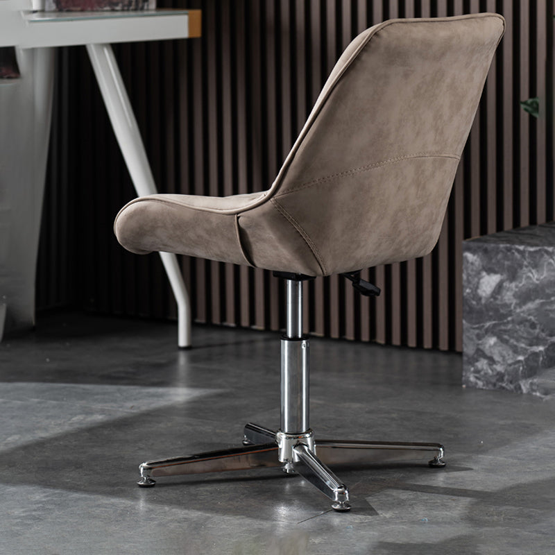 Sedia da ufficio moderna in metallo con schienale medio e altezza del sedile regolabile