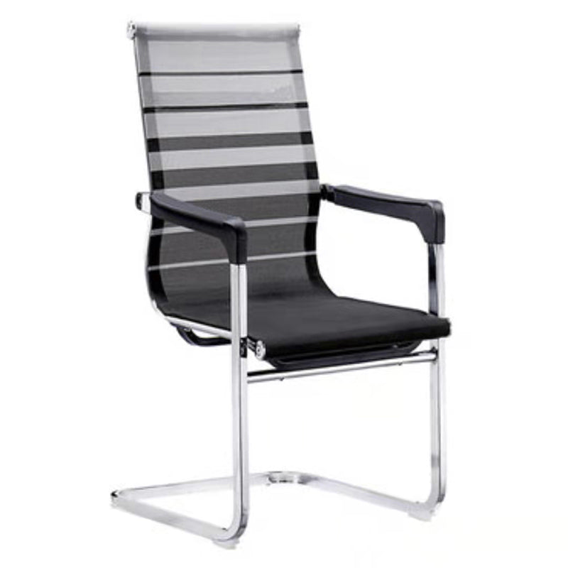 Gestoffeerde computerbureau stoel met metalen frame eigentijdse ergonomische bureaustoelstoel