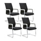 Mesh Mid Back Desk Chair Contemporary Style Fixed Arms Office Chair Black-White 4 Piece Set Clearhalo 'furn' 'furn_office_chair' 'Furniture' 'Office Chairs' 'Office Furniture' 'office_chair' 5454842