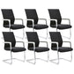 Mesh Mid Back Desk Chair Contemporary Style Fixed Arms Office Chair Black-White 6 Piece Set Clearhalo 'furn' 'furn_office_chair' 'Furniture' 'Office Chairs' 'Office Furniture' 'office_chair' 5454845