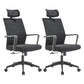 Mesh Mid Back Desk Chair Contemporary Style Fixed Arms Office Chair Textured Black 2 Piece Set Clearhalo 'furn' 'furn_office_chair' 'Furniture' 'Office Chairs' 'Office Furniture' 'office_chair' 5454853