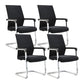 Mesh Mid Back Desk Chair Contemporary Style Fixed Arms Office Chair Cream Gray 4 Piece Set Clearhalo 'furn' 'furn_office_chair' 'Furniture' 'Office Chairs' 'Office Furniture' 'office_chair' 5454857