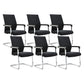 Mesh Mid Back Desk Chair Contemporary Style Fixed Arms Office Chair Cream Gray 6 Piece Set Clearhalo 'furn' 'furn_office_chair' 'Furniture' 'Office Chairs' 'Office Furniture' 'office_chair' 5454858