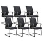 Mesh Mid Back Desk Chair Contemporary Style Fixed Arms Office Chair Smoke Gray 6 Piece Set Clearhalo 'furn' 'furn_office_chair' 'Furniture' 'Office Chairs' 'Office Furniture' 'office_chair' 5454861