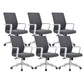 Mesh Mid Back Desk Chair Contemporary Style Fixed Arms Office Chair Light Gray 6 Piece Set Clearhalo 'furn' 'furn_office_chair' 'Furniture' 'Office Chairs' 'Office Furniture' 'office_chair' 5454866