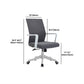 Mesh Mid Back Desk Chair Contemporary Style Fixed Arms Office Chair Clearhalo 'furn' 'furn_office_chair' 'Furniture' 'Office Chairs' 'Office Furniture' 'office_chair' 5454872