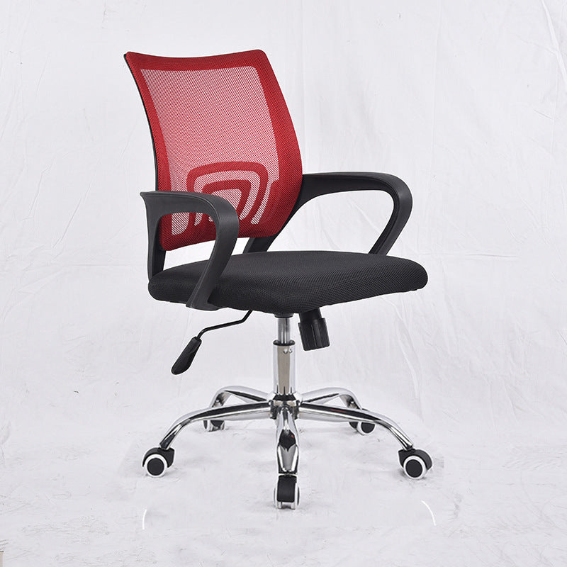 Middle Back Office Chair with Mesh and Sponge Cushion Fixed Arm Chair Clearhalo 'furn' 'furn_office_chair' 'Furniture' 'Office Chairs' 'Office Furniture' 'office_chair' 5454881