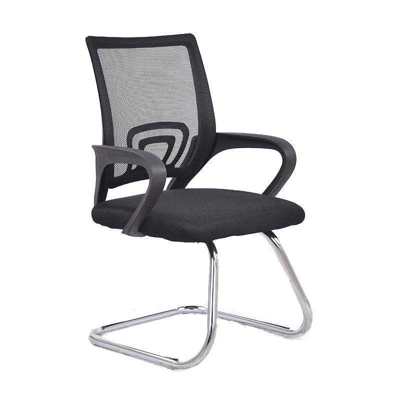 Middle Back Office Chair with Mesh and Sponge Cushion Fixed Arm Chair Clearhalo 'furn' 'furn_office_chair' 'Furniture' 'Office Chairs' 'Office Furniture' 'office_chair' 5454883