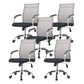 Modern Black Metal Conference Chair with Mid Back and Hight Back Home Office Chair 5 Piece Set Star Base Clearhalo 'furn' 'furn_office_chair' 'Furniture' 'Office Chairs' 'Office Furniture' 'office_chair' 5454892
