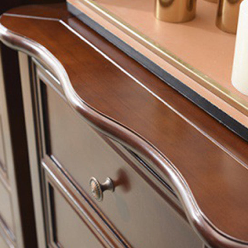 Amerikaanse traditionele houten lingerie -borst slaapkamer verticale dressoir zonder spiegel