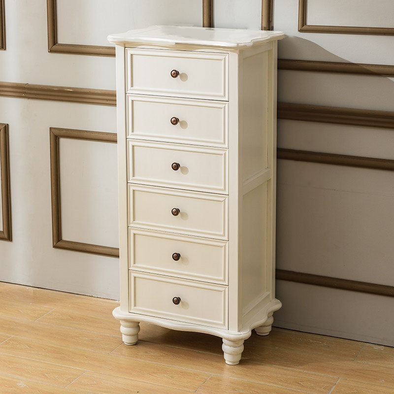 Amerikaanse traditionele houten lingerie -borst slaapkamer verticale dressoir zonder spiegel