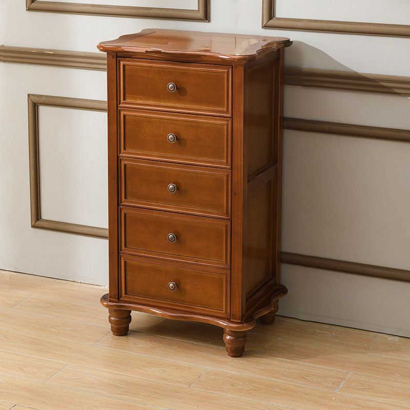 Amerikaanse traditionele houten lingerie -borst slaapkamer verticale dressoir zonder spiegel