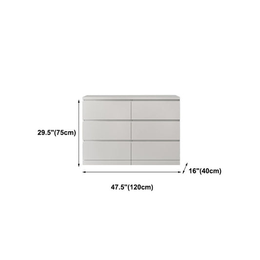 Modern Wood Storage Chest Dresser Horizontal White Dresser for Bedroom