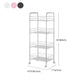 Contemporary Bookshelf Open Back Bookcase for Office with Caster Wheels