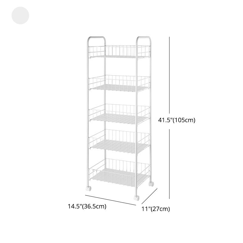 Contemporary Bookshelf Open Back Bookcase for Office with Caster Wheels