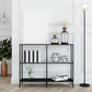 Contemporary Style Bookcase Metal Open Back Bookshelf for Home Office Use