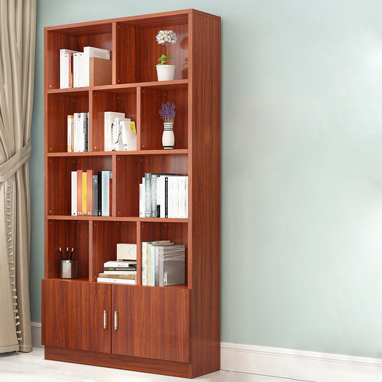 Closed Wooden Bookcase Modern Home Living Room Cabinet Bookshelf