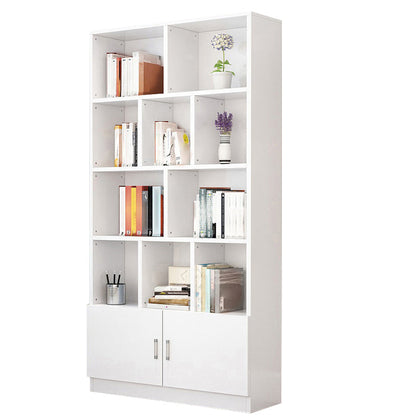 Closed Wooden Bookcase Modern Home Living Room Cabinet Bookshelf