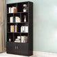 Closed Wooden Bookcase Modern Home Living Room Cabinet Bookshelf